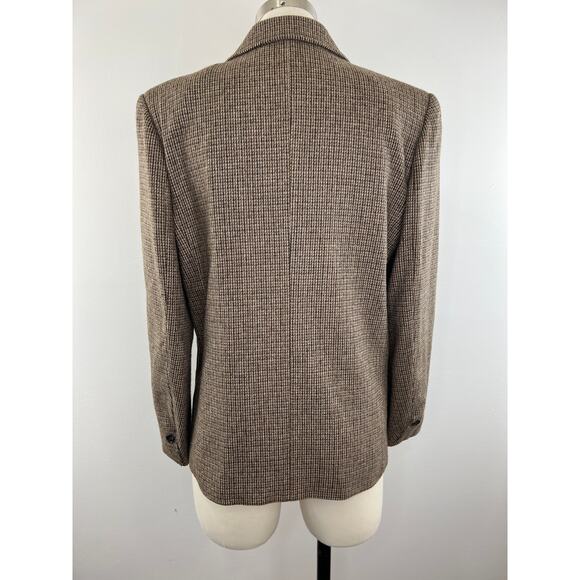 Takashimaya Lady's Wear Vintage Jacket Brown Wool Tweed Blazer Tokyo JP 13 US 10 - Picture 5 of 7